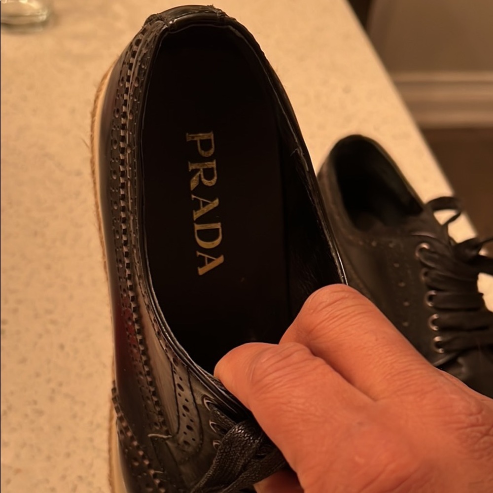 Prada platform dress shoes